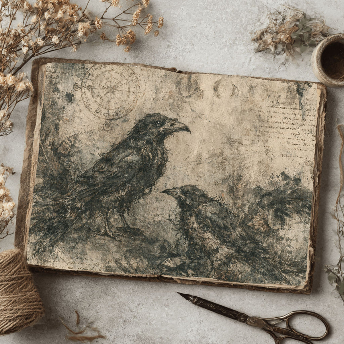 Mysterious Raven Journal Paper