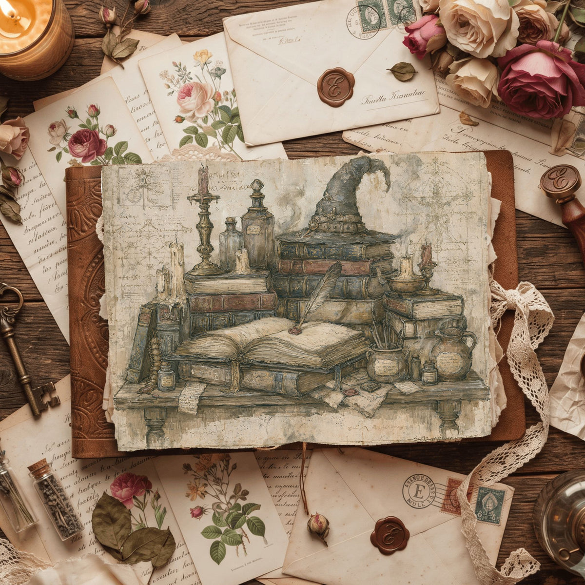 Old Witch Library Stationery
