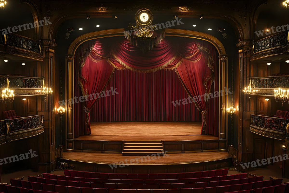 Opulent Opera House digital photo backdrop for photo editing, preview 6