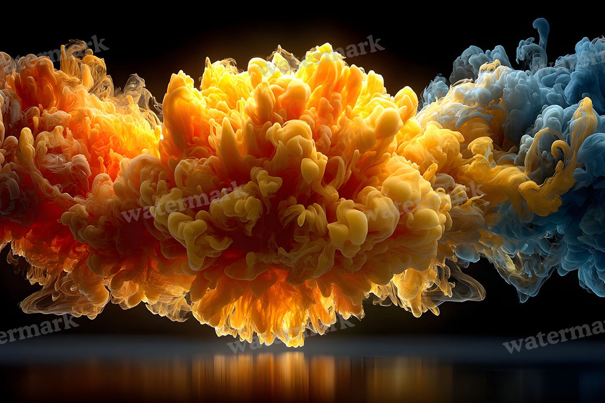 Orange Smoke Texture digital photo backdrop for photo editing, preview 6