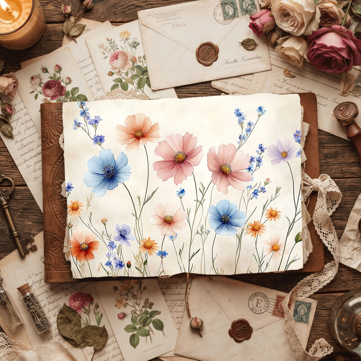 Pastel Wildflower Whispers Paper