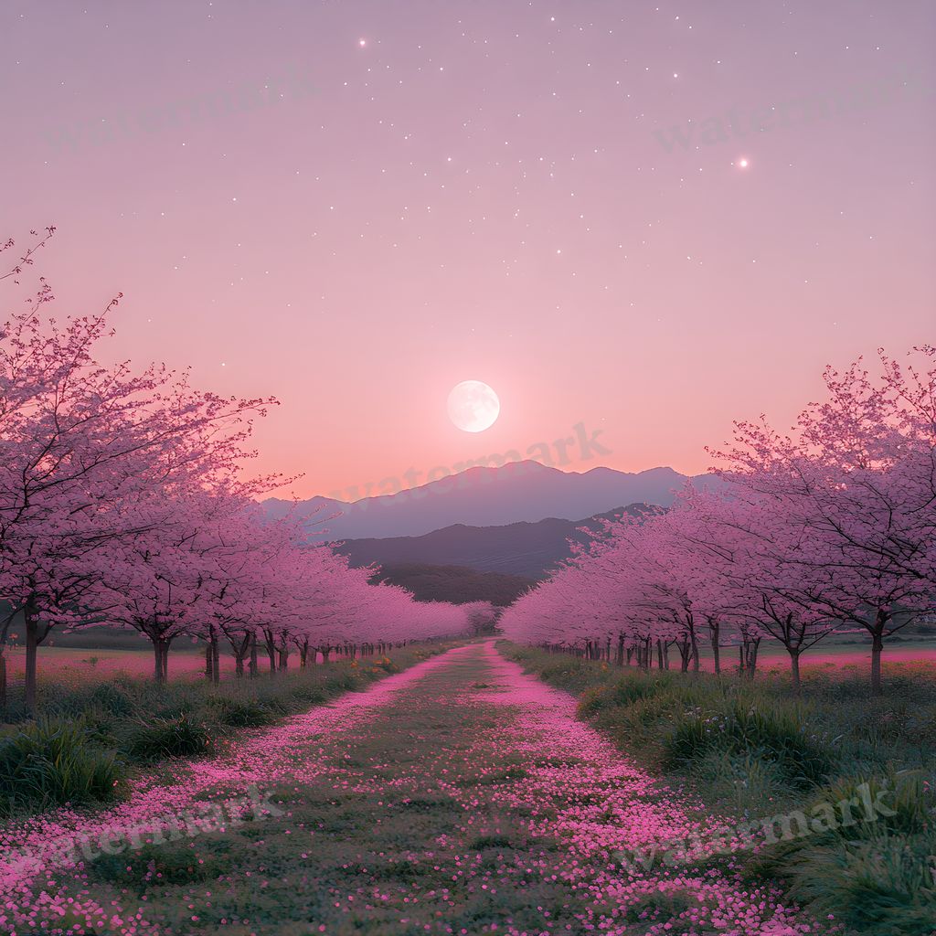 Pink Moon Backdrop Images