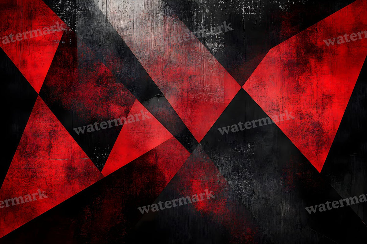 Red Black Geometric digital photo backdrop for photo editing, preview 6