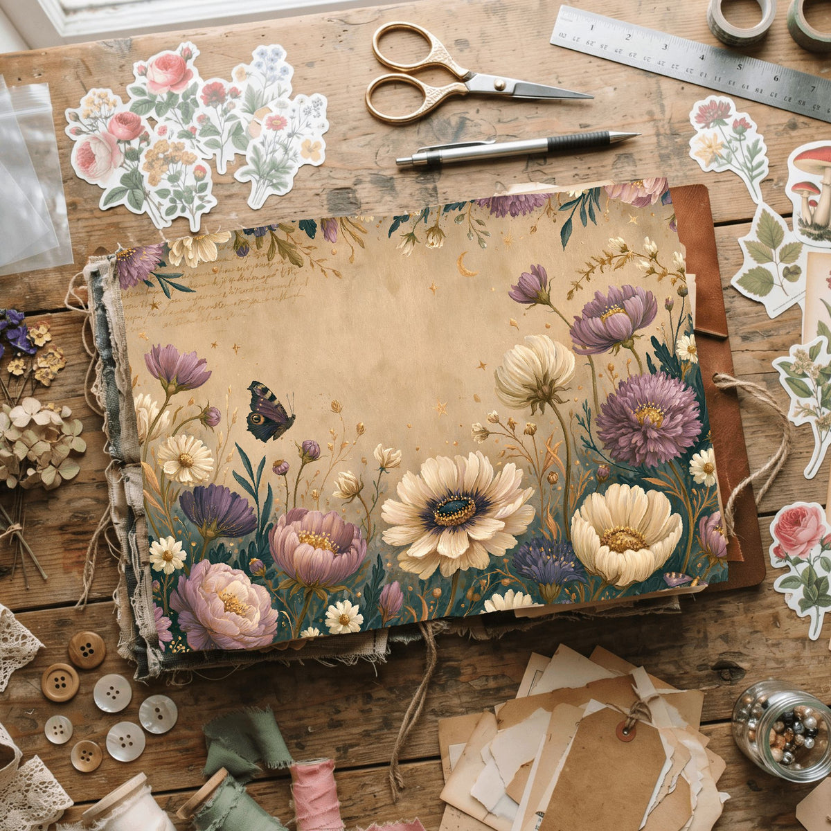Softly Aged Vintage Writing Paper