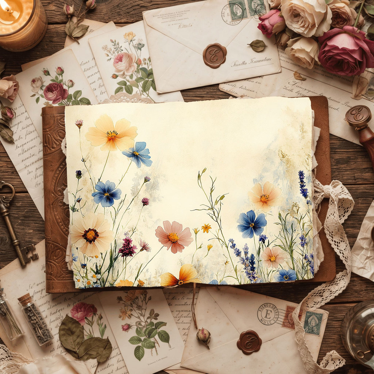 Spring Meadow Pastel Writing Paper