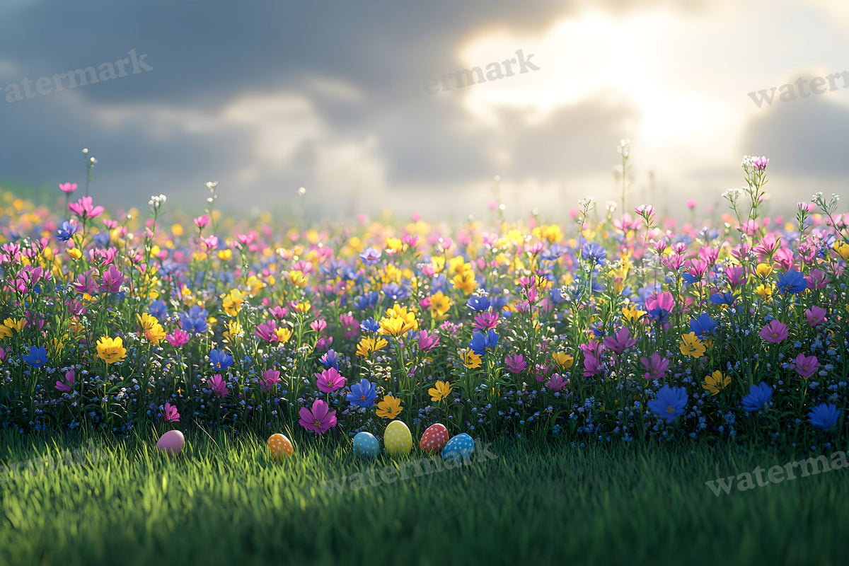 Springtime Lush Meadow Backdrop Images