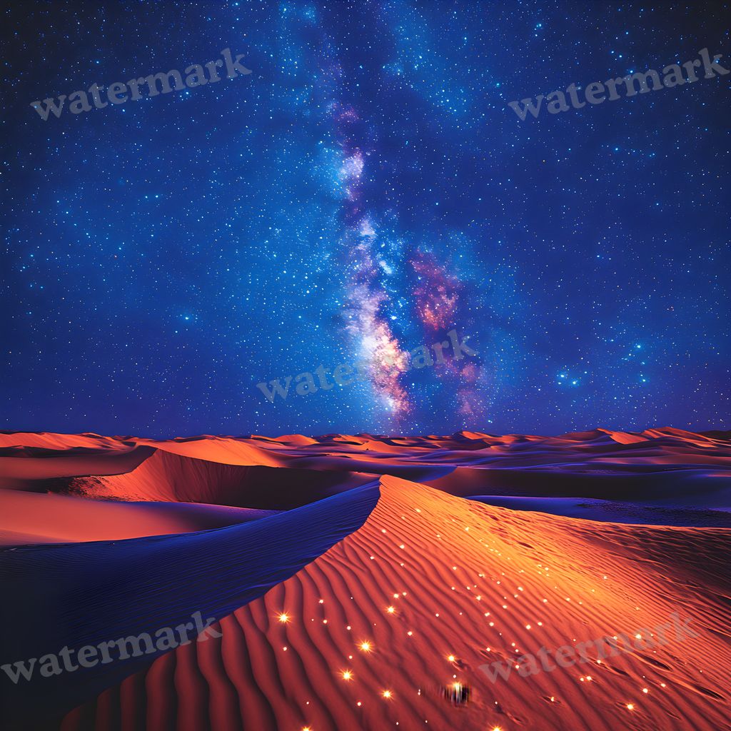 Starry Desert digital photo backdrop for photo editing, preview 6