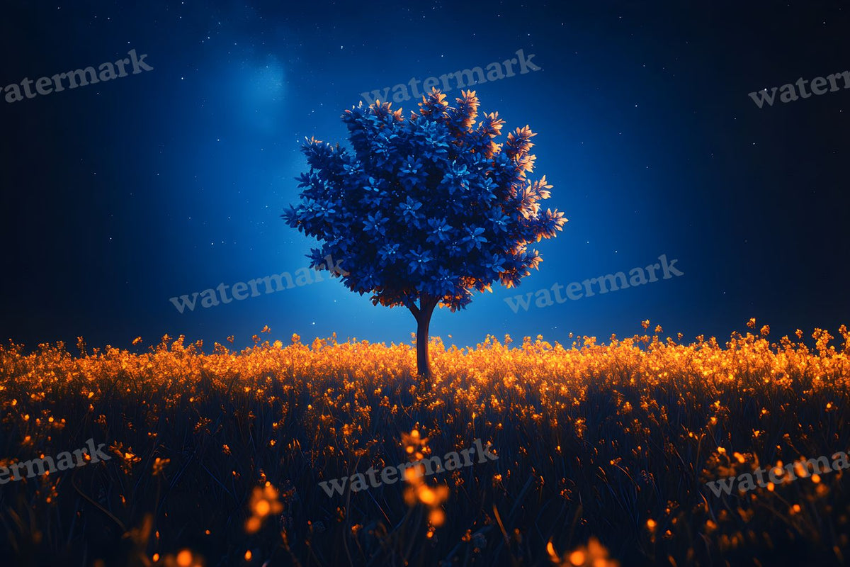 Starry Night Sky digital photo backdrop for photo editing, preview 6