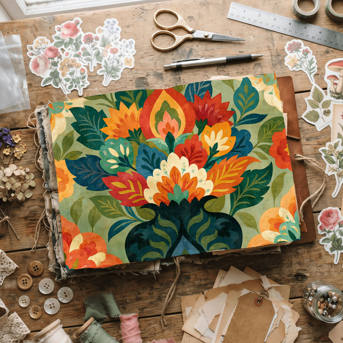 Surreal Ornamental Floral Vase