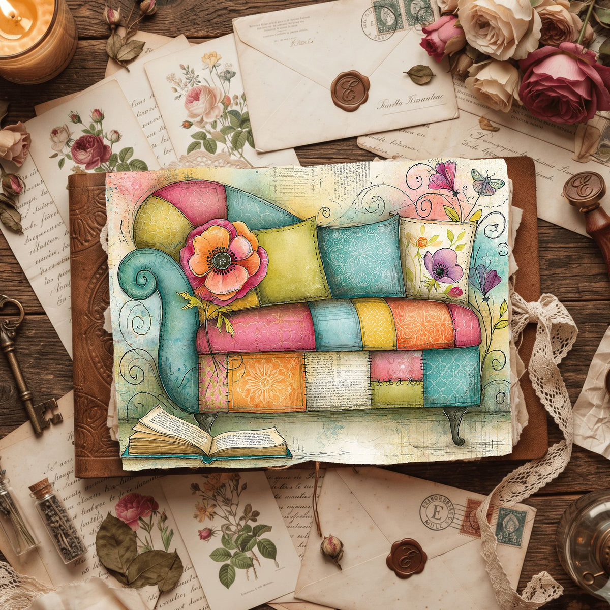 Victorian Inspired Furniture Watercolor