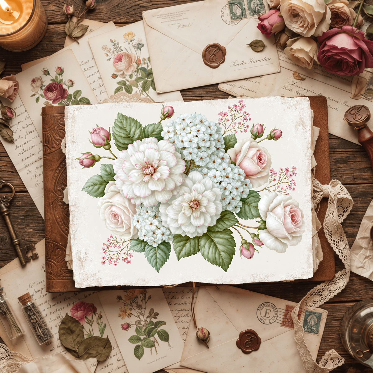 Vintage Botanical Floral Paper