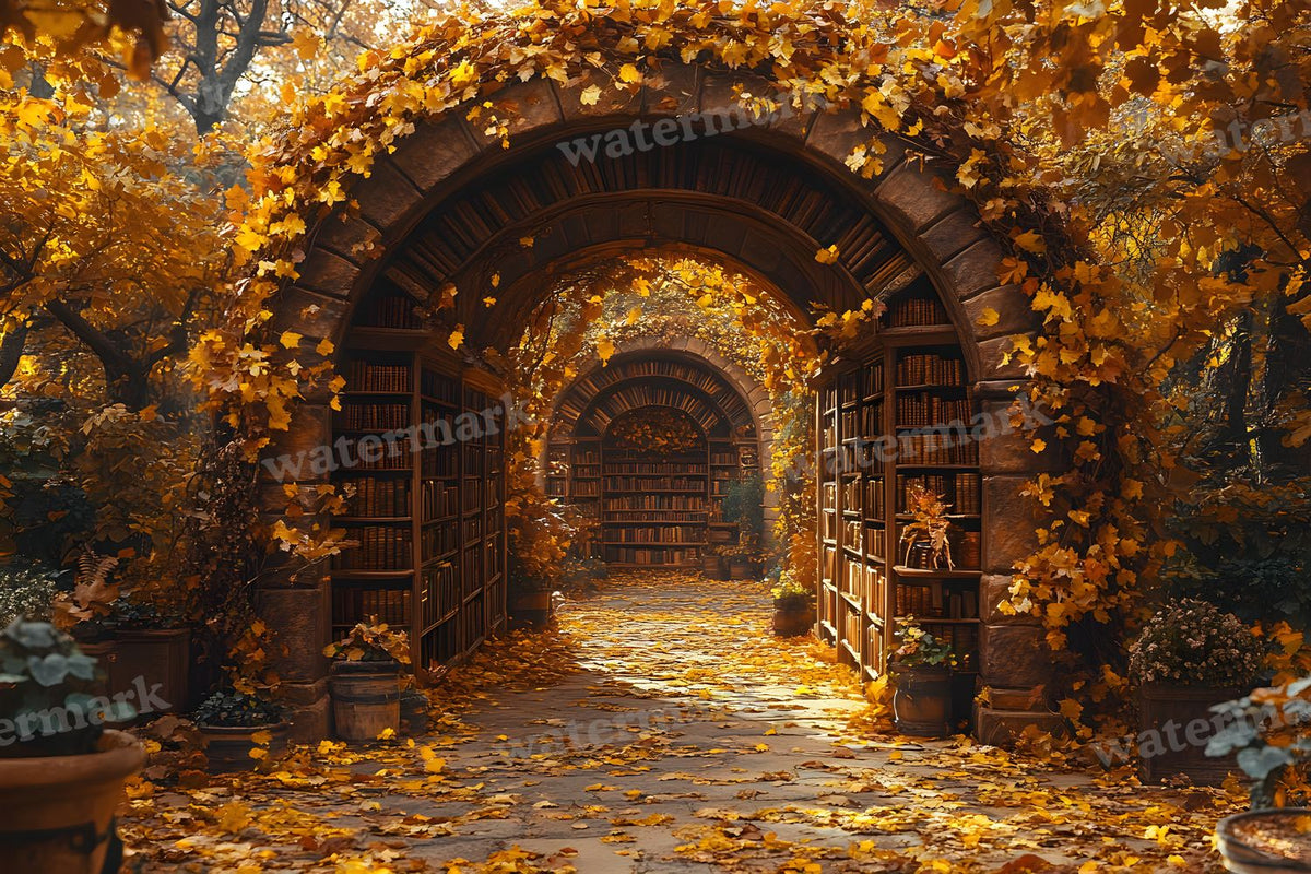 Whisper Library Forest digital photo backdrop for photo editing, preview 6