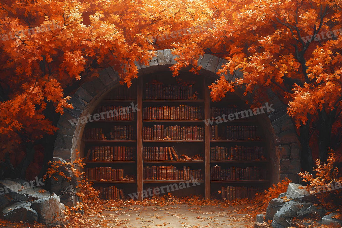 Whisper Library Forest digital photo backdrop for photo editing, preview 6