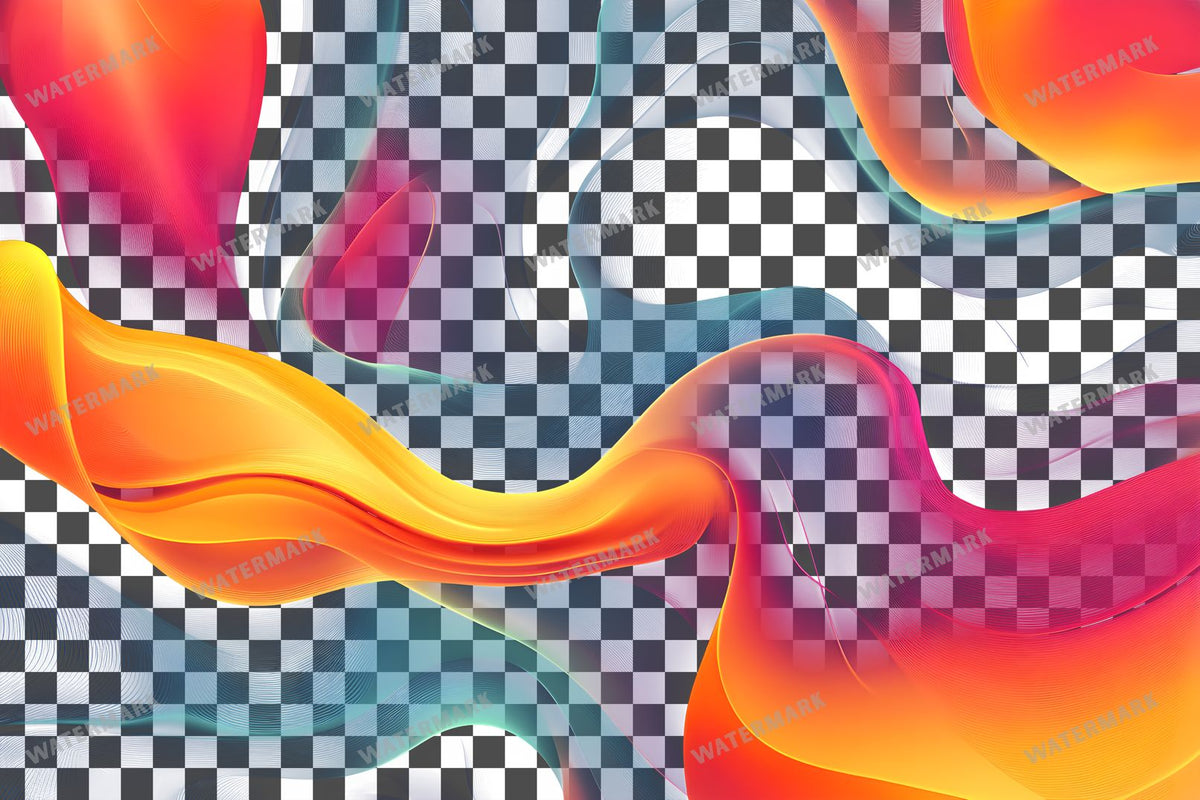 Abstract Digital Art Background Transparent Overlay Pngs