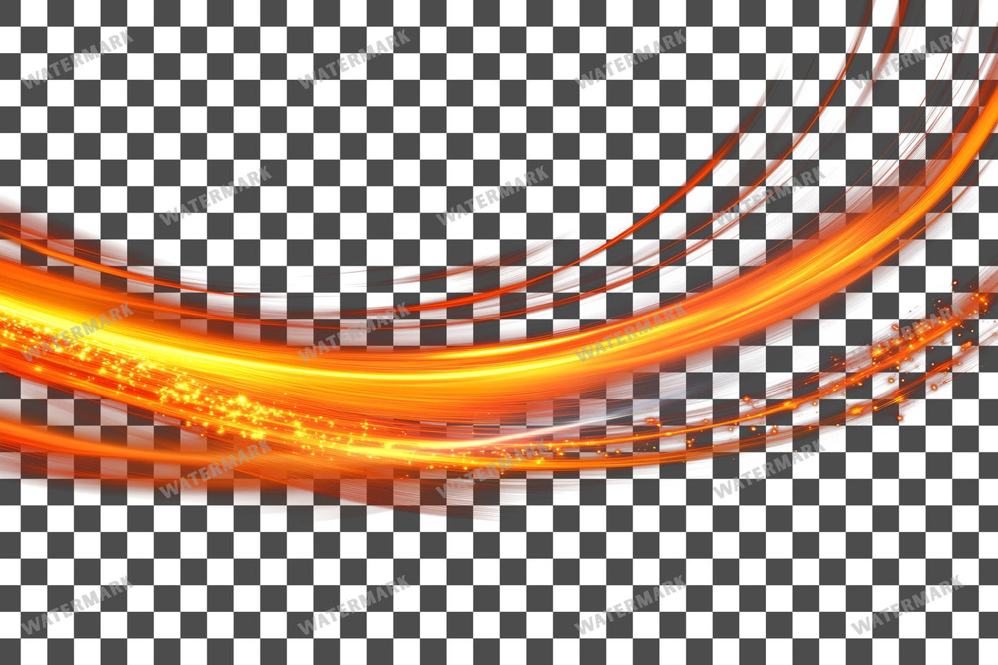 Abstract Orange Light Streaks Dynamic Transparent Overlay Pngs
