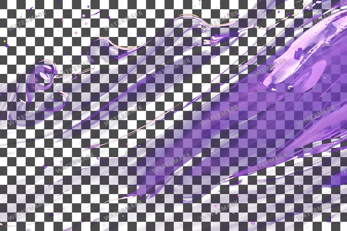 Abstract Purple Paint Transparent Overlay Pngs