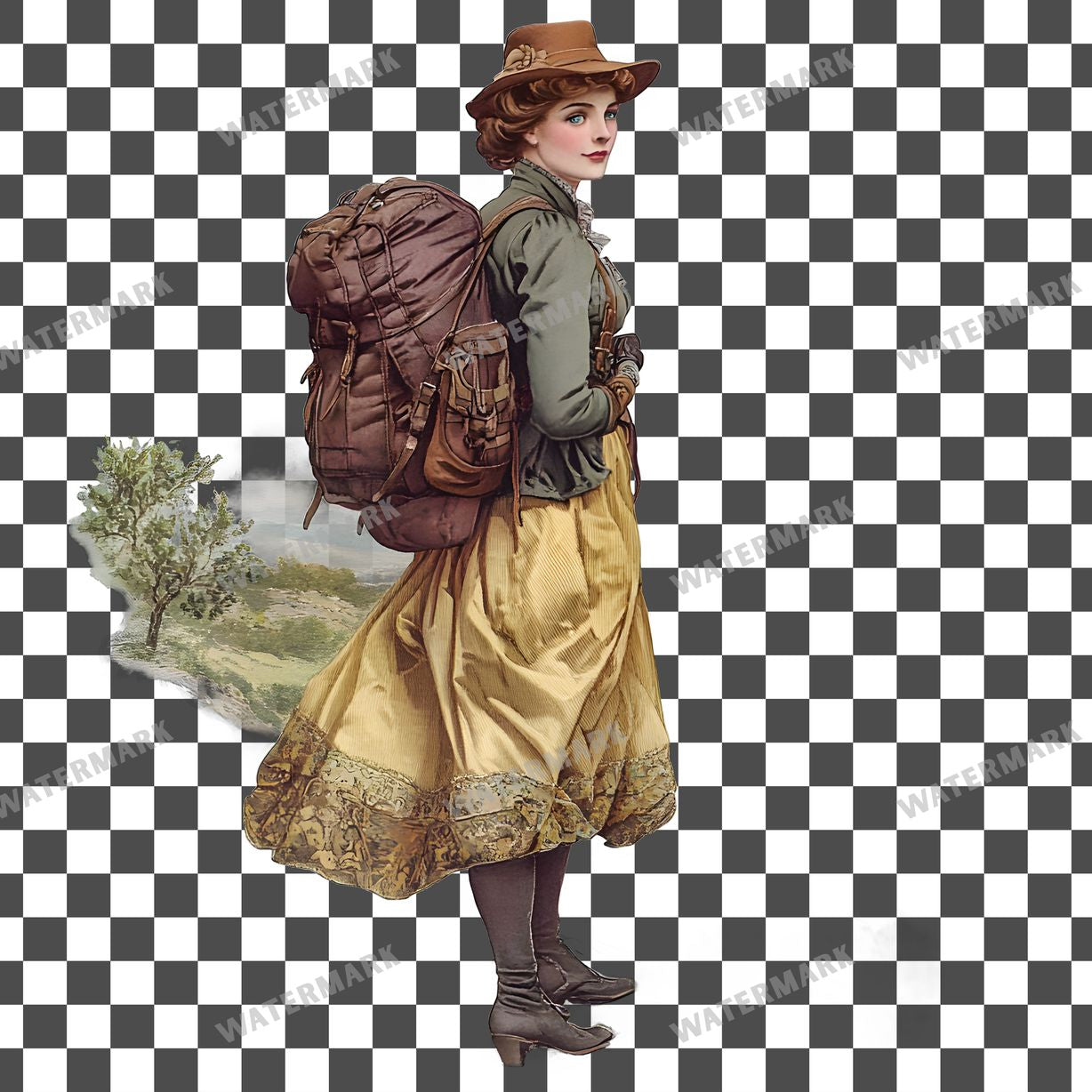 Adventurer Vintage Style Clipart Pngs