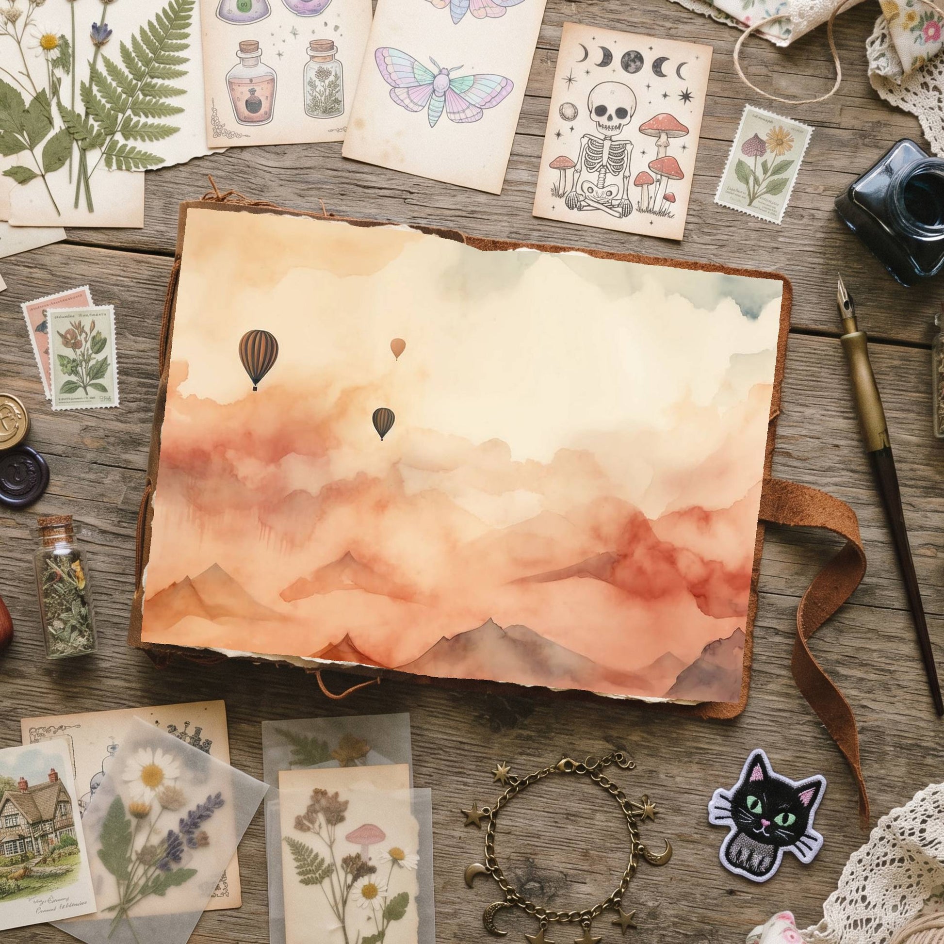 Air Balloons Digital Papers