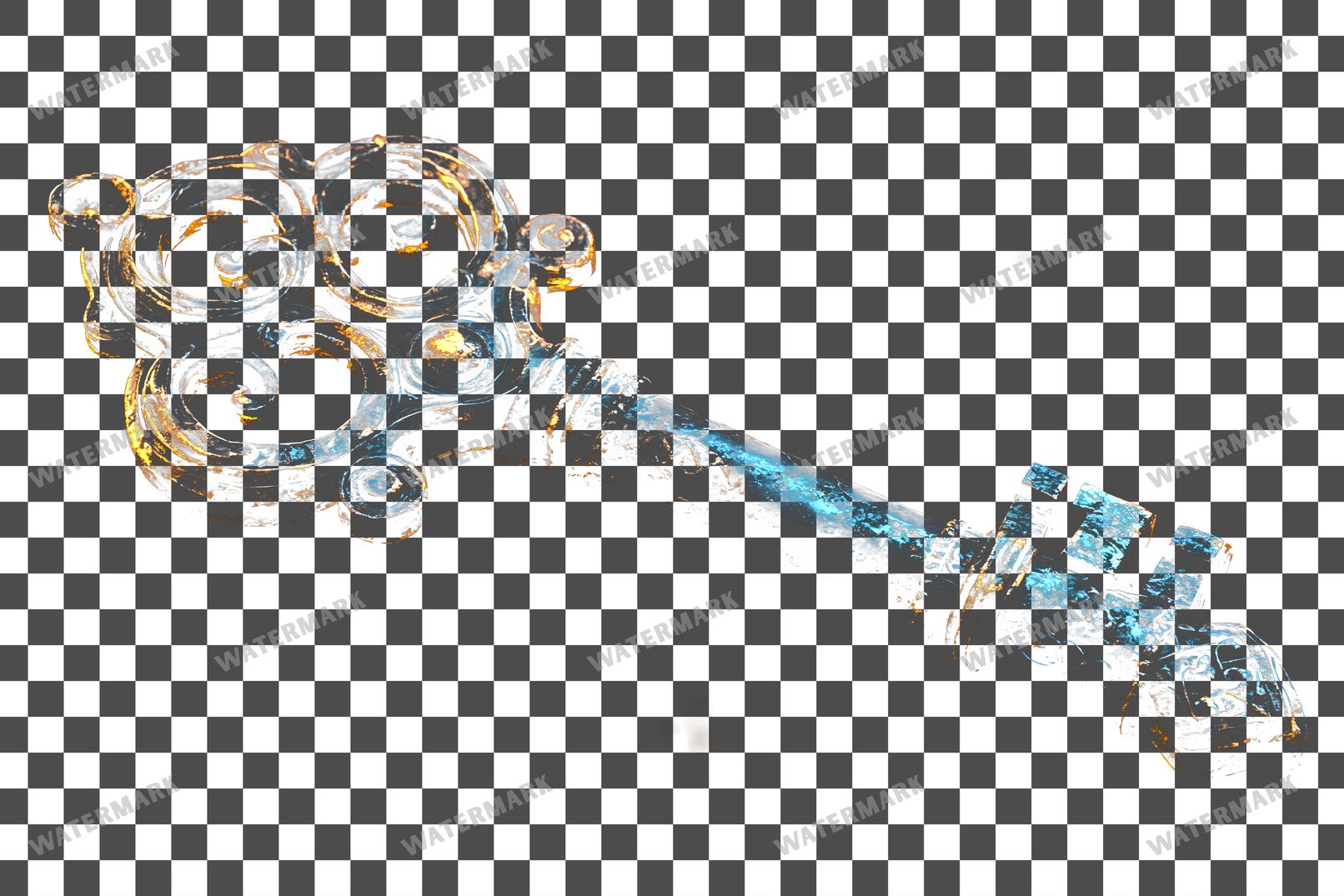 Ancient Gothic Key Transparent Overlay Pngs