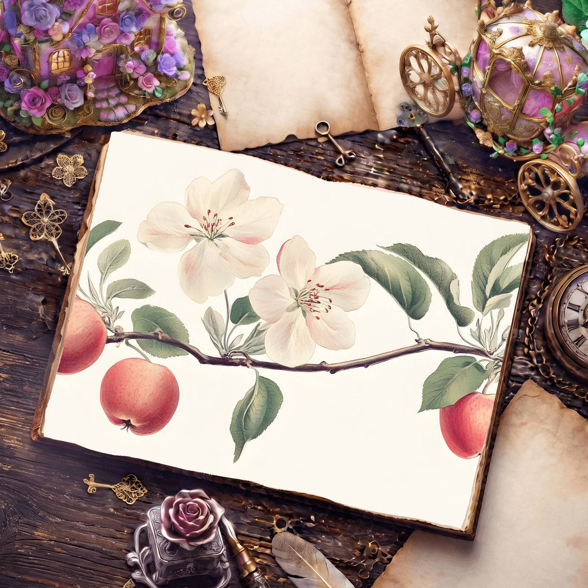 Apple Blossoms Digital Papers