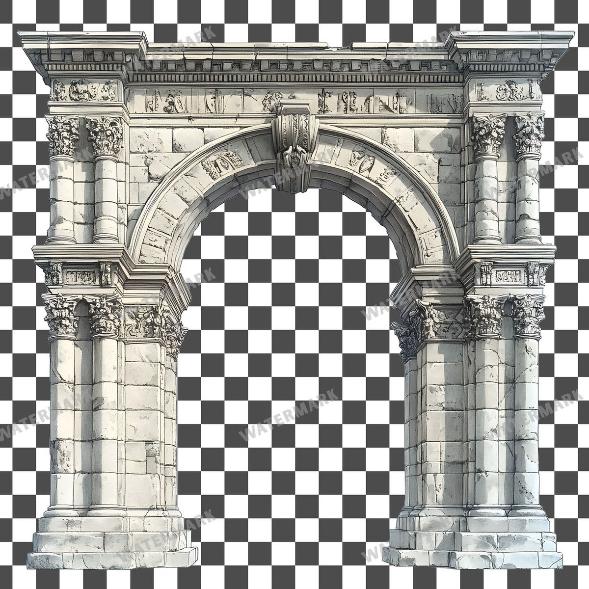 Archway Vintage Style Clipart Pngs