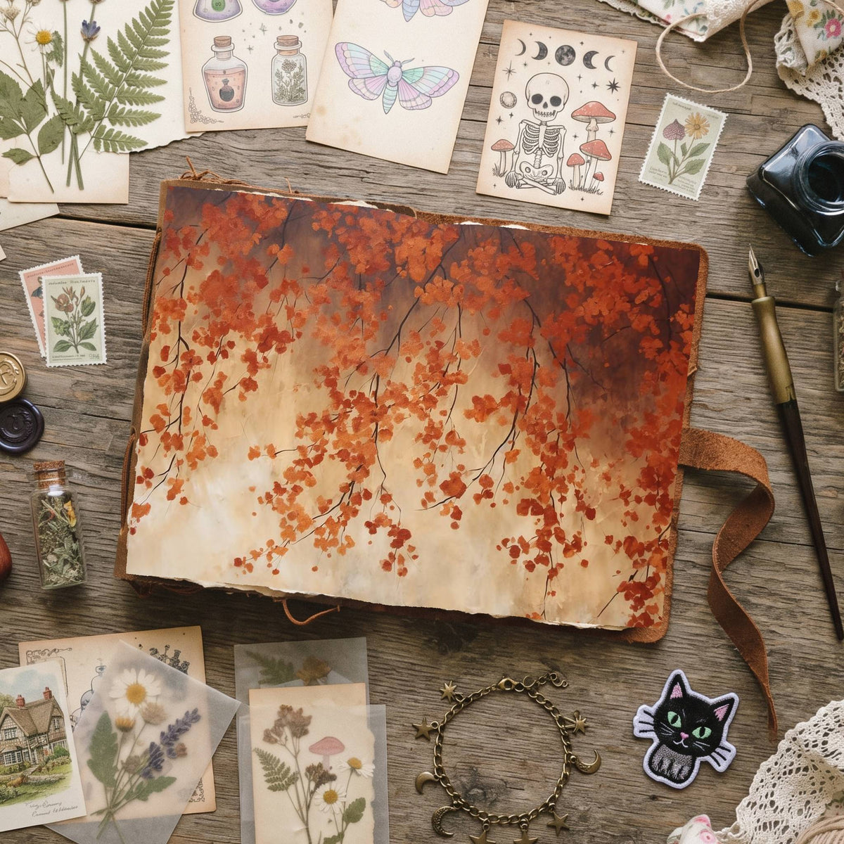 Autumn Trees Digital Papers