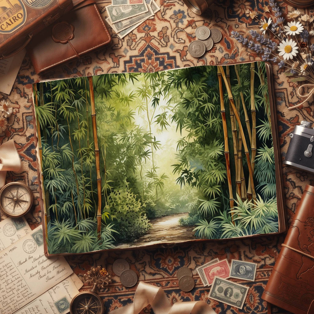 Bamboo Forest Digital Papers