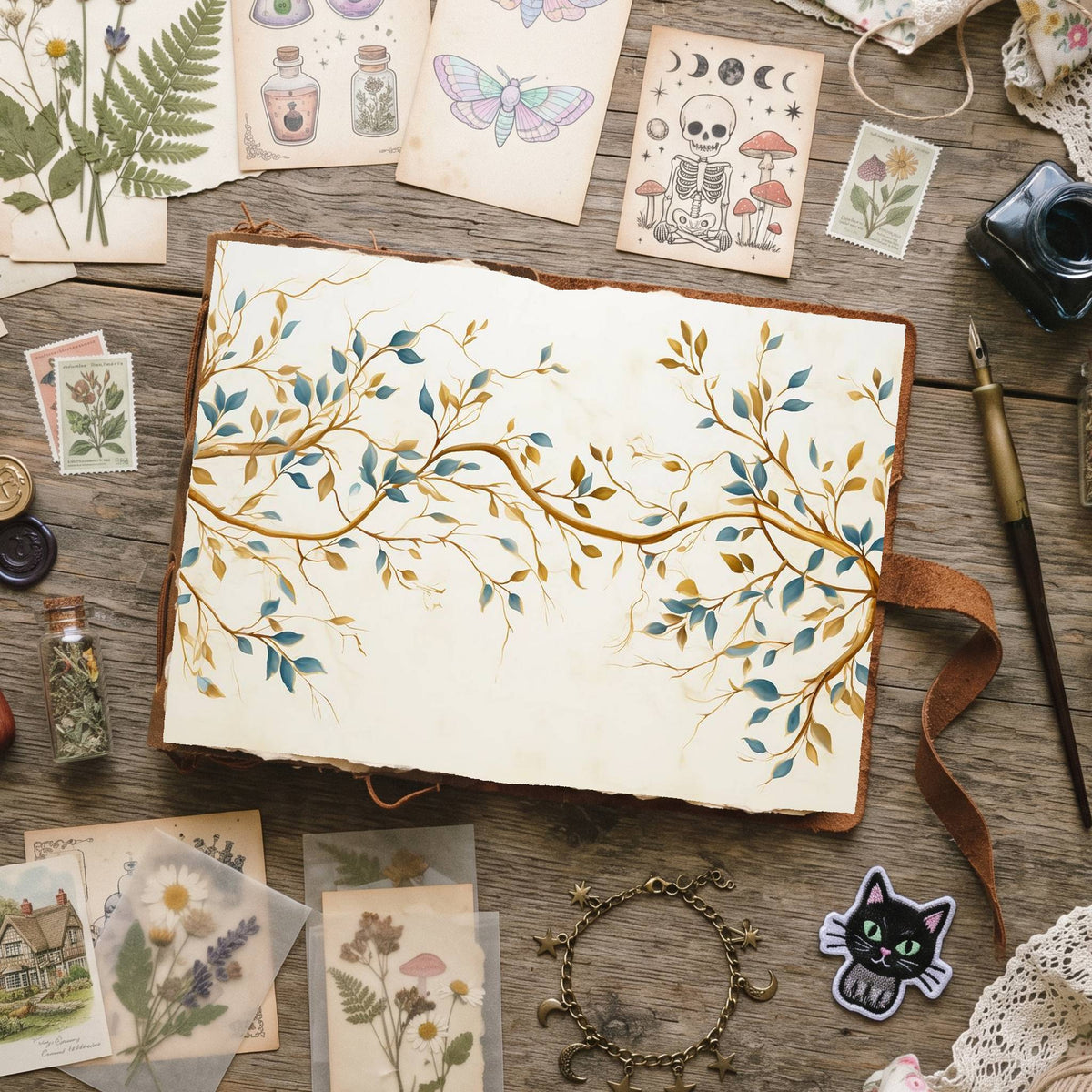 Banyan Leaves Digital Papers