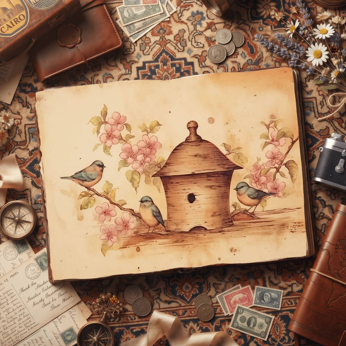 Bird Feeder Digital Papers