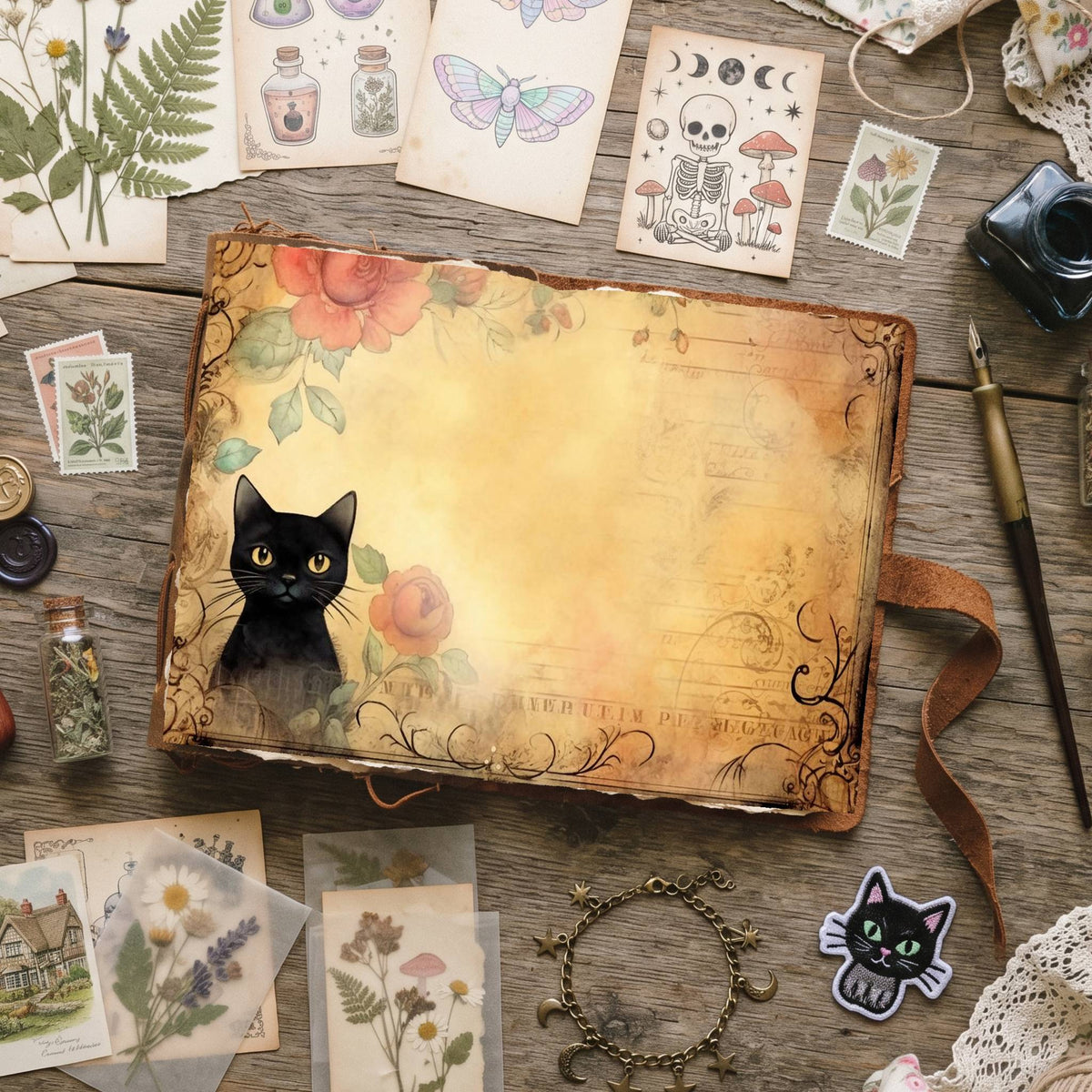 Black Cats Digital Papers