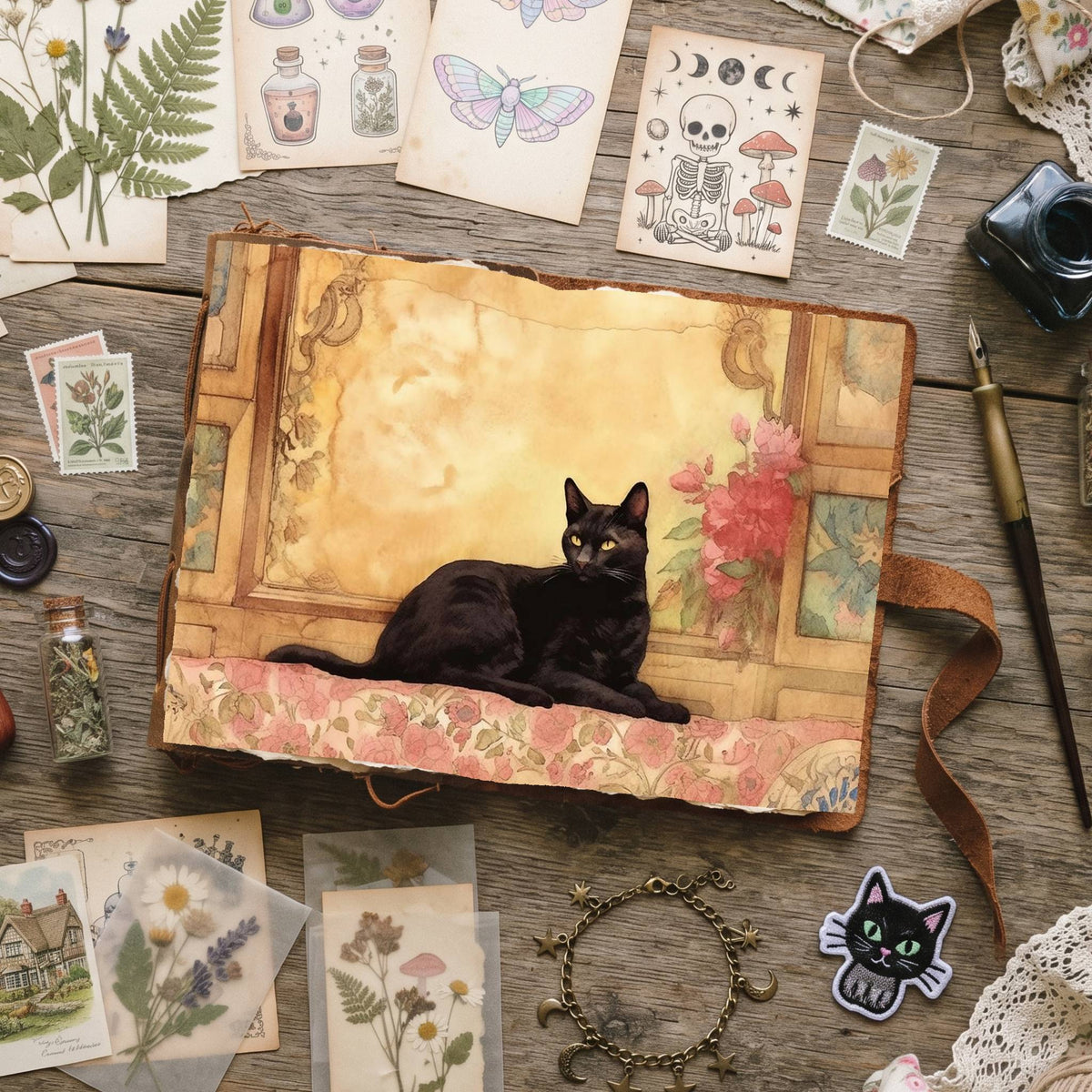 Black Cats Digital Papers