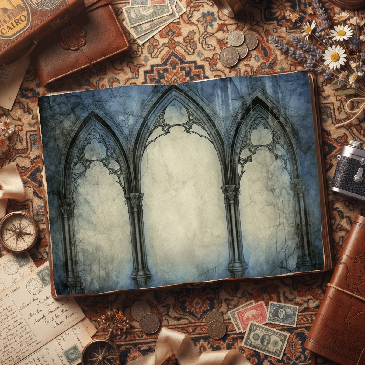 Blue Arches Digital Papers