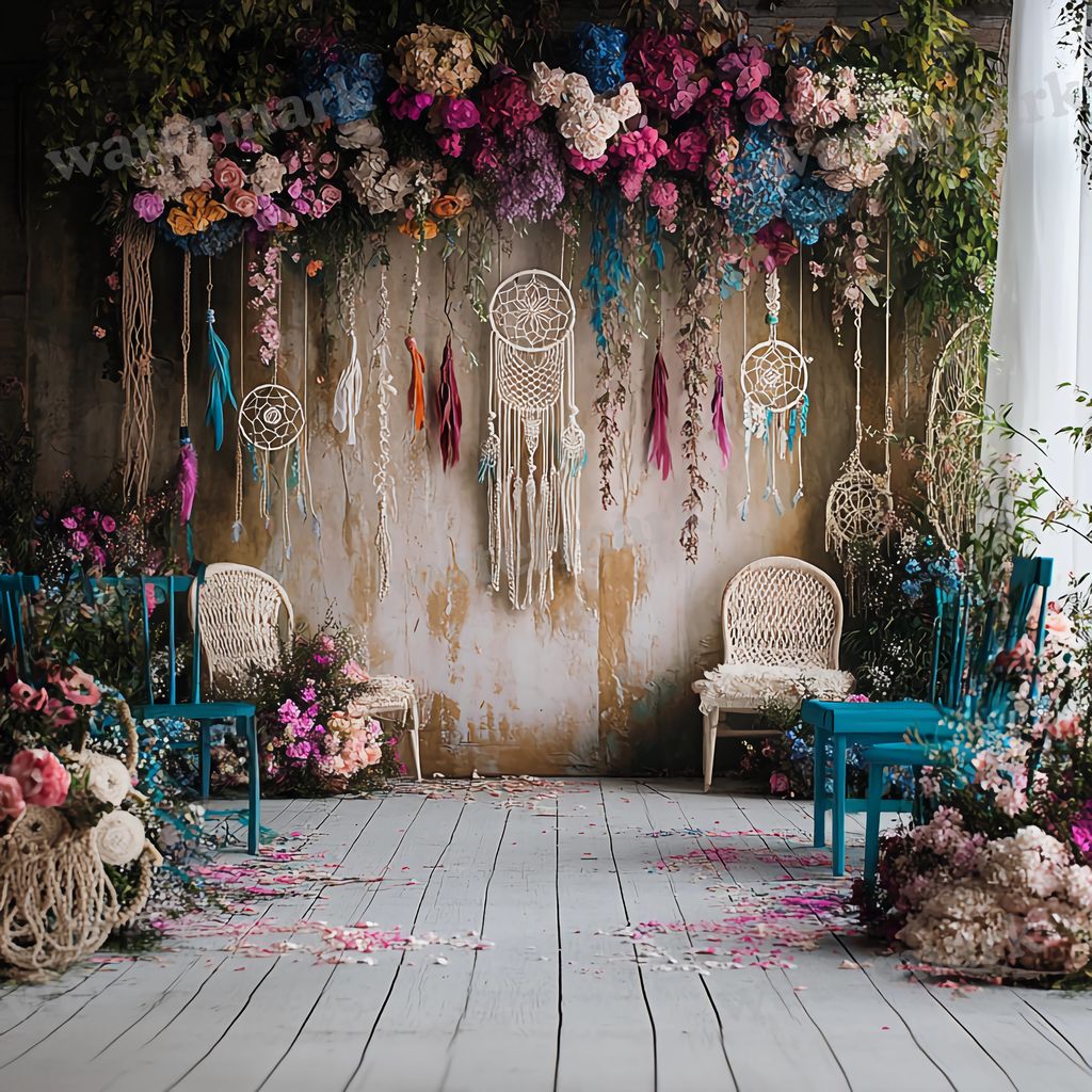 Bohemian Wedding Backdrop Images