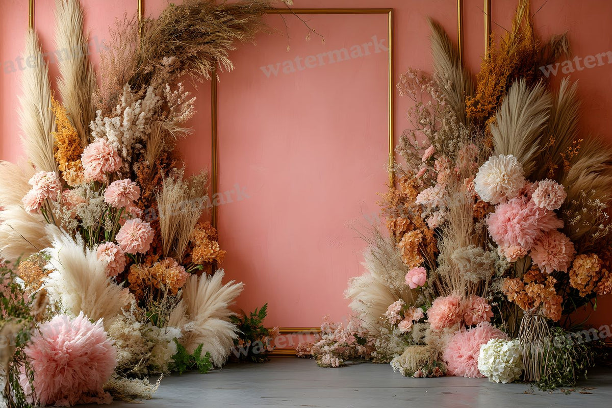 Boho Pink Arch Backdrop Images