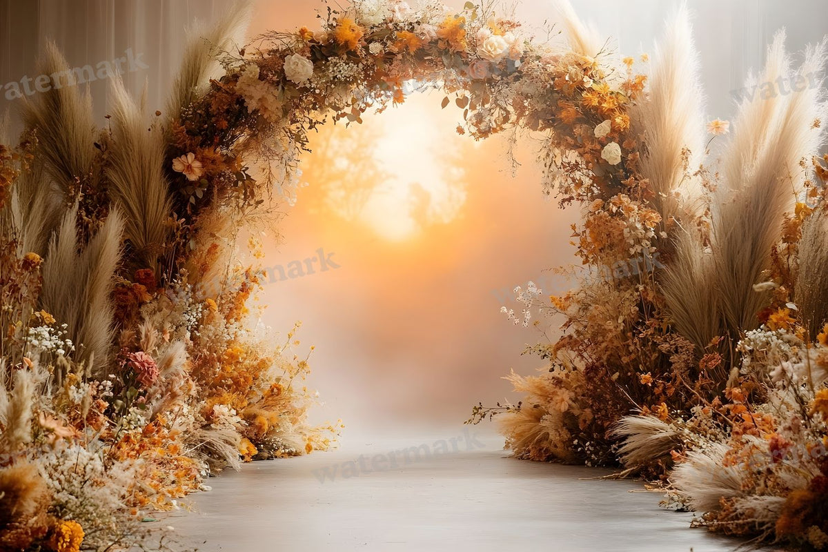 Boho Sunset Arch Backdrop Images