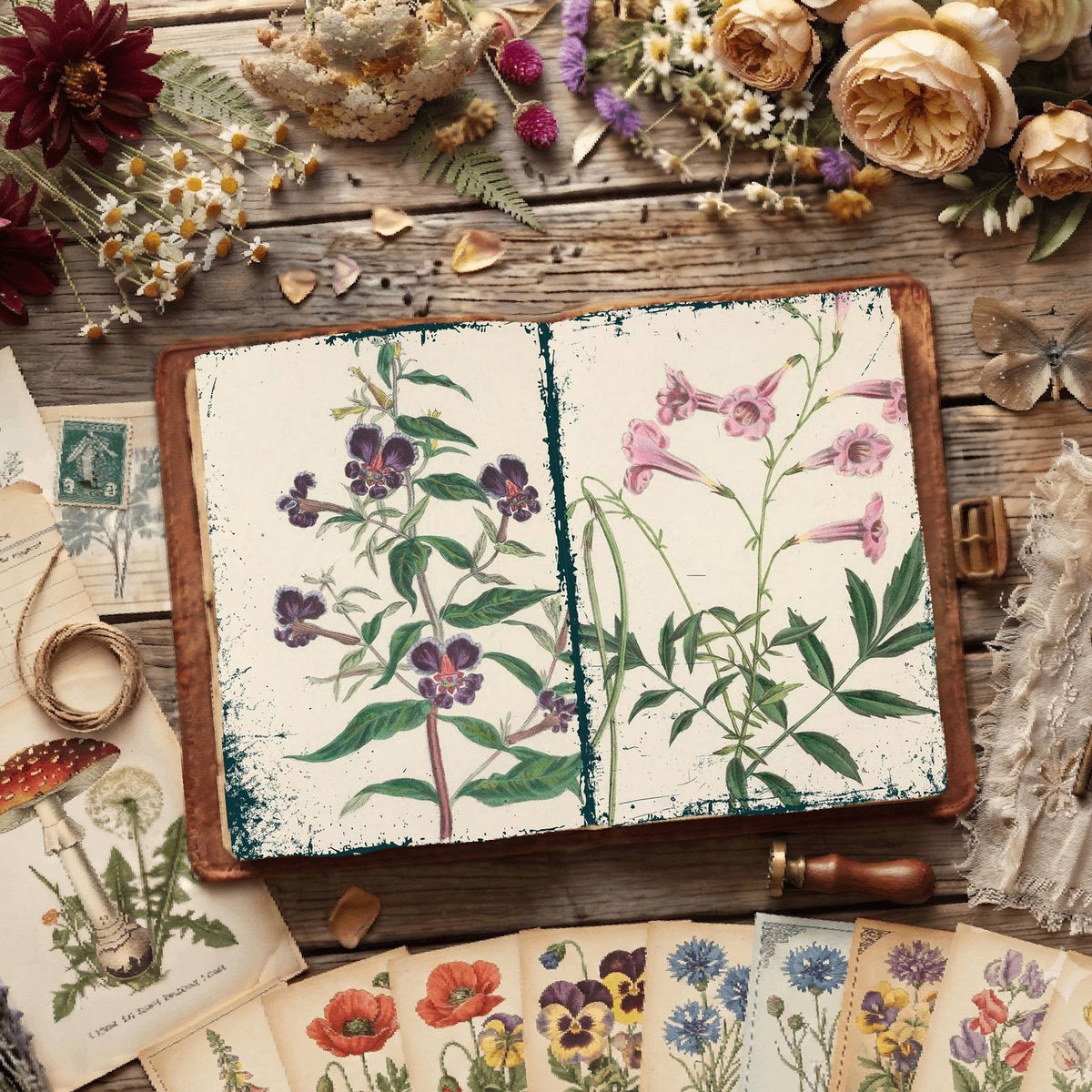 Botanical Illustrations Digital Papers