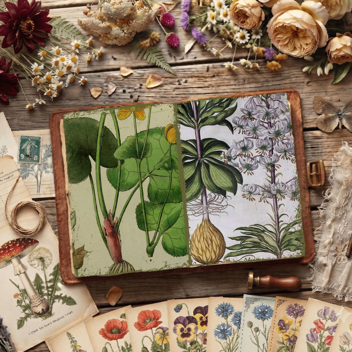 Botanical Illustrations Digital Papers
