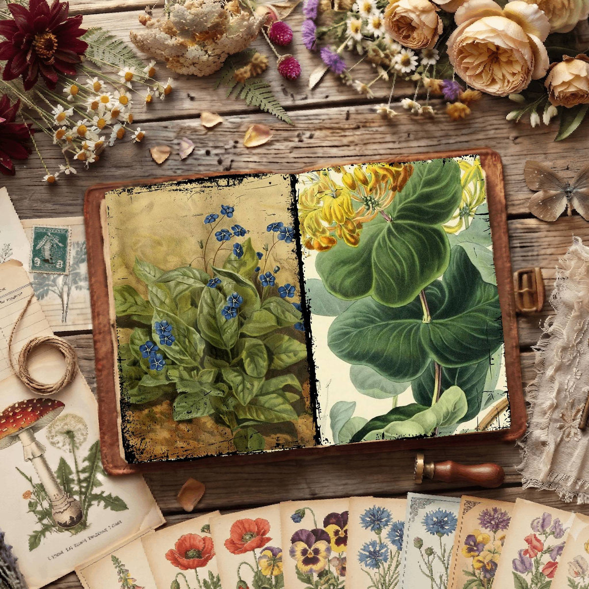 Botanical Illustrations Digital Papers