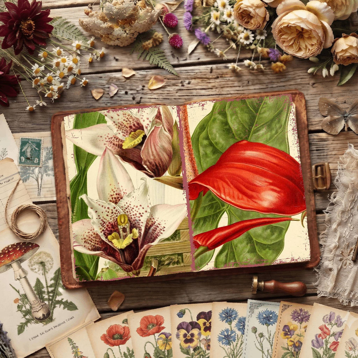 Botanical Illustrations Digital Papers
