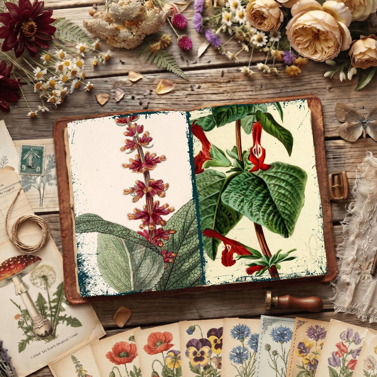 Botanical Illustrations Digital Papers