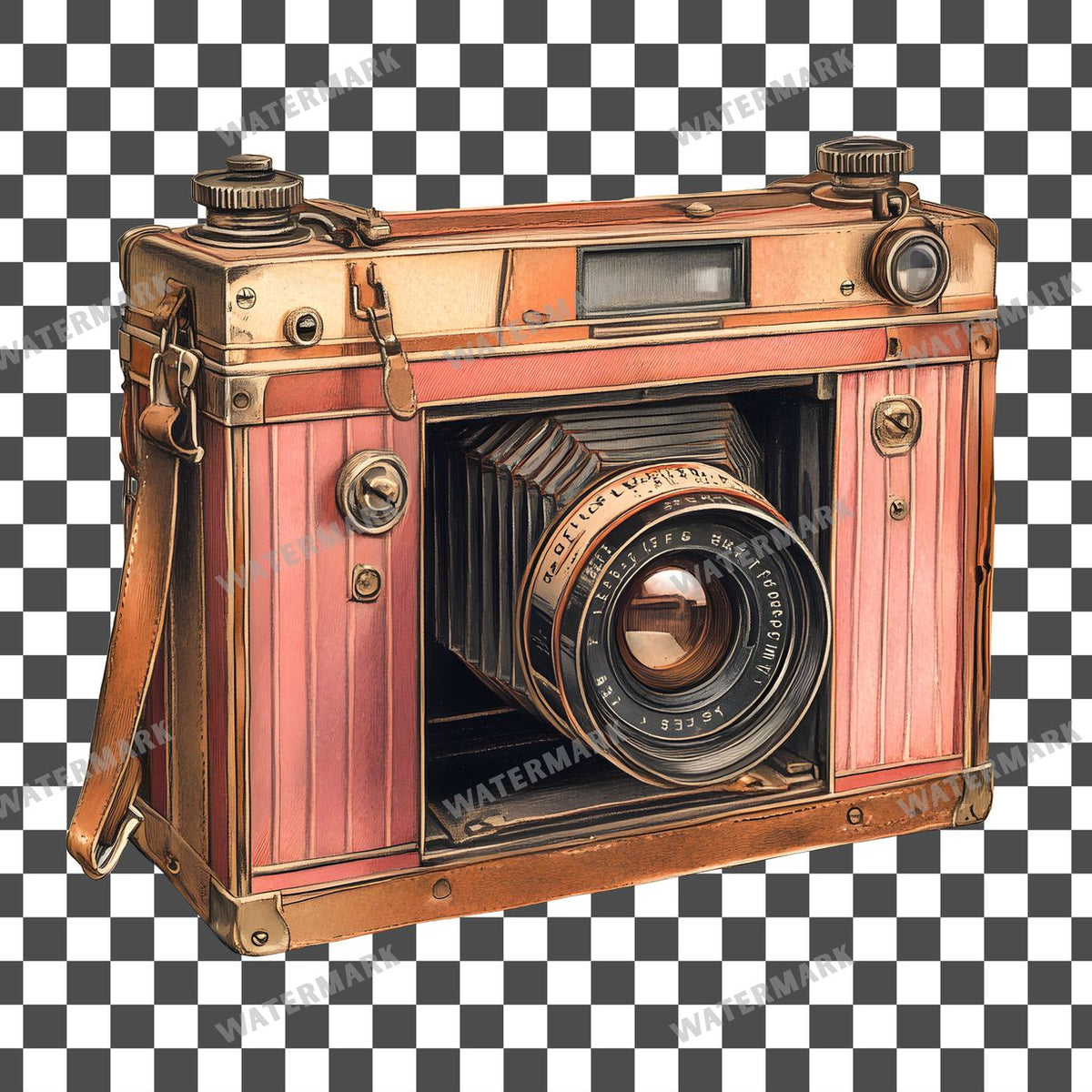 Camera Vintage Style Clipart Pngs