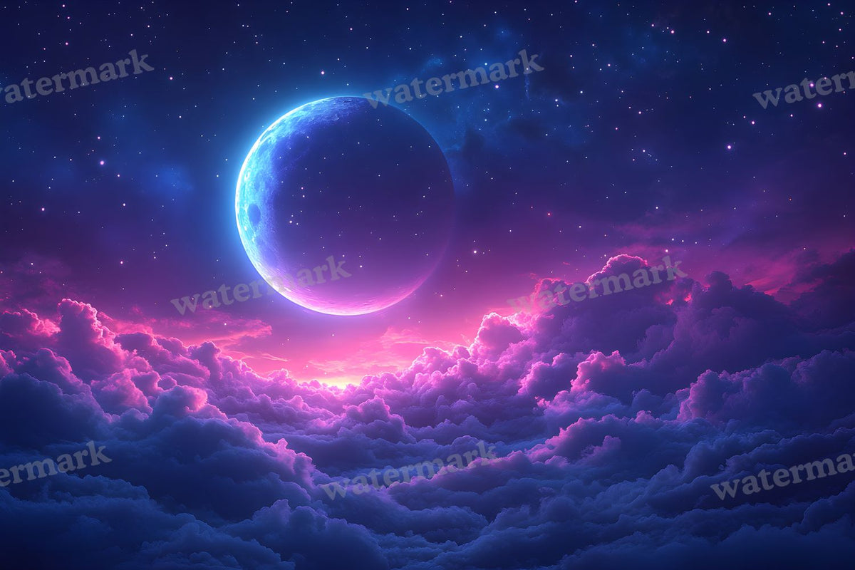 Celestial Glow Scene digital photo backdrop for photo editing, preview 6
