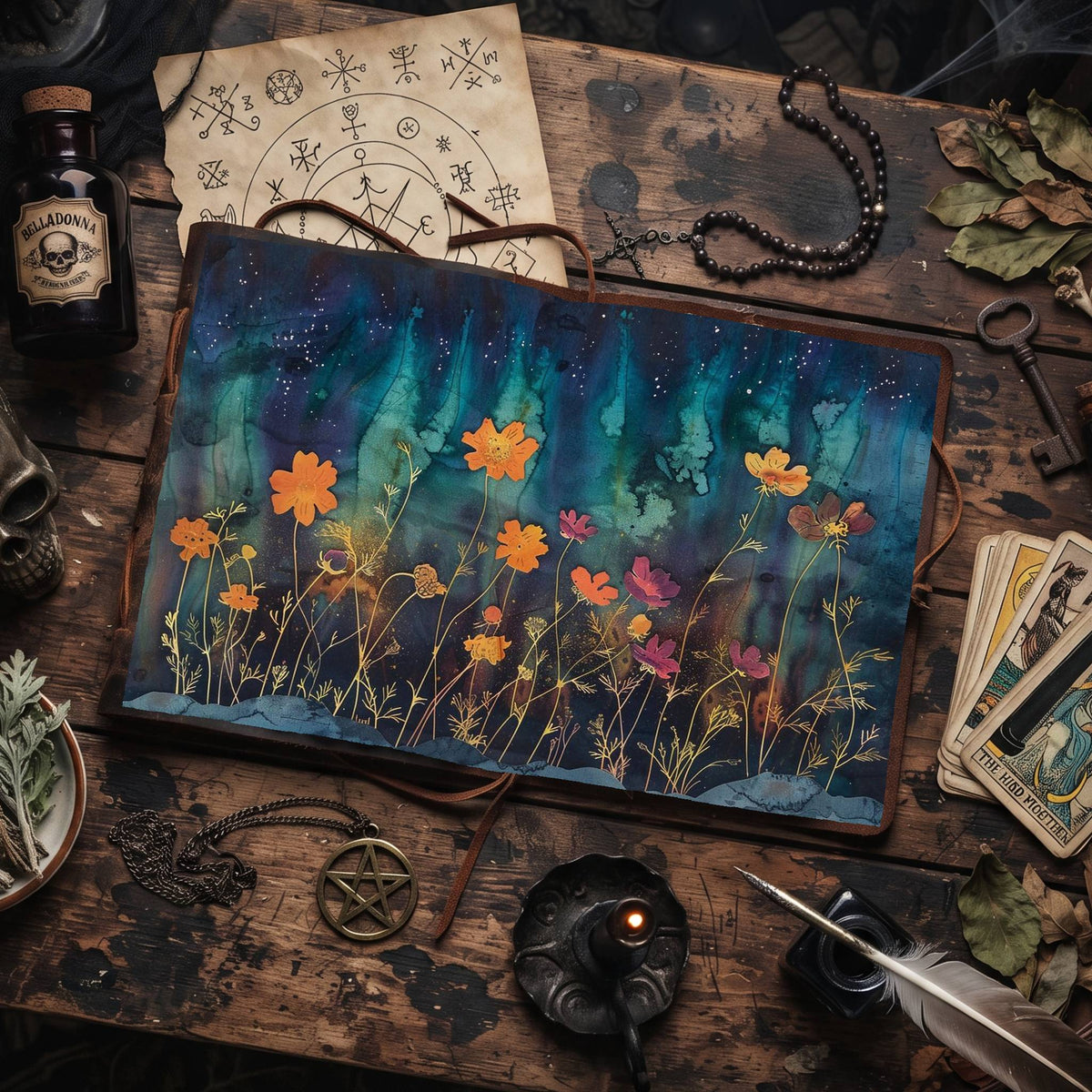 Celestial Wildflowers Digital Papers