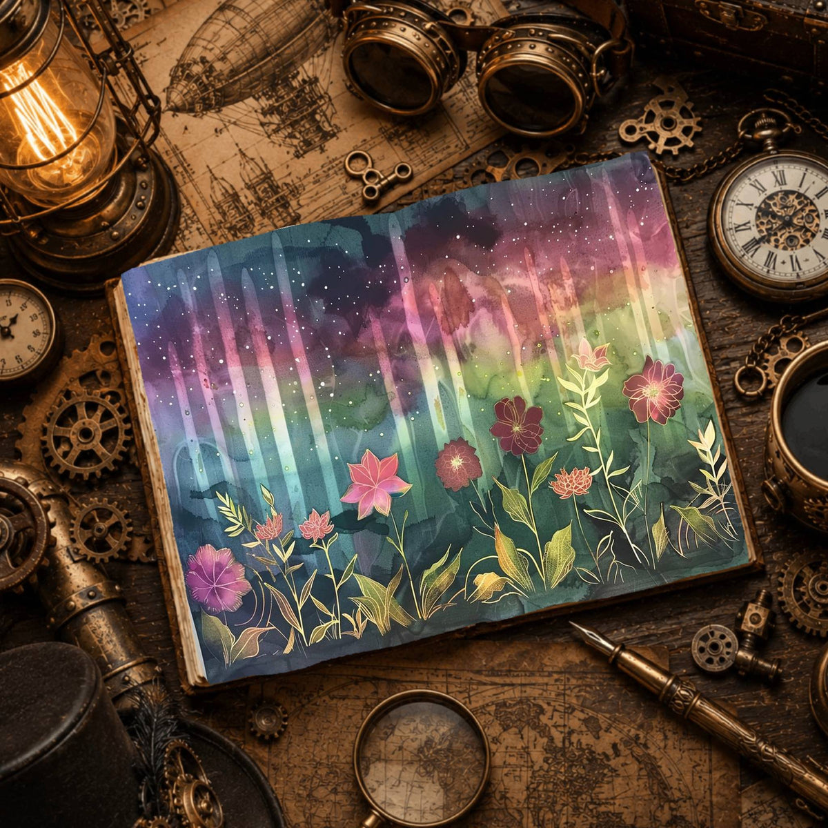 Celestial Wildflowers Digital Papers