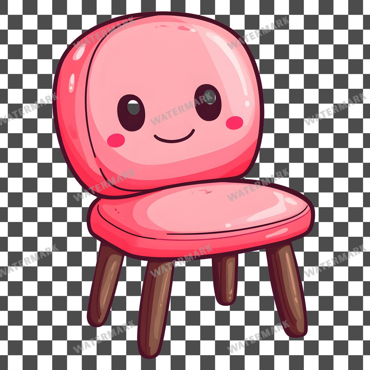 Chair Kawaii Style Clipart Pngs