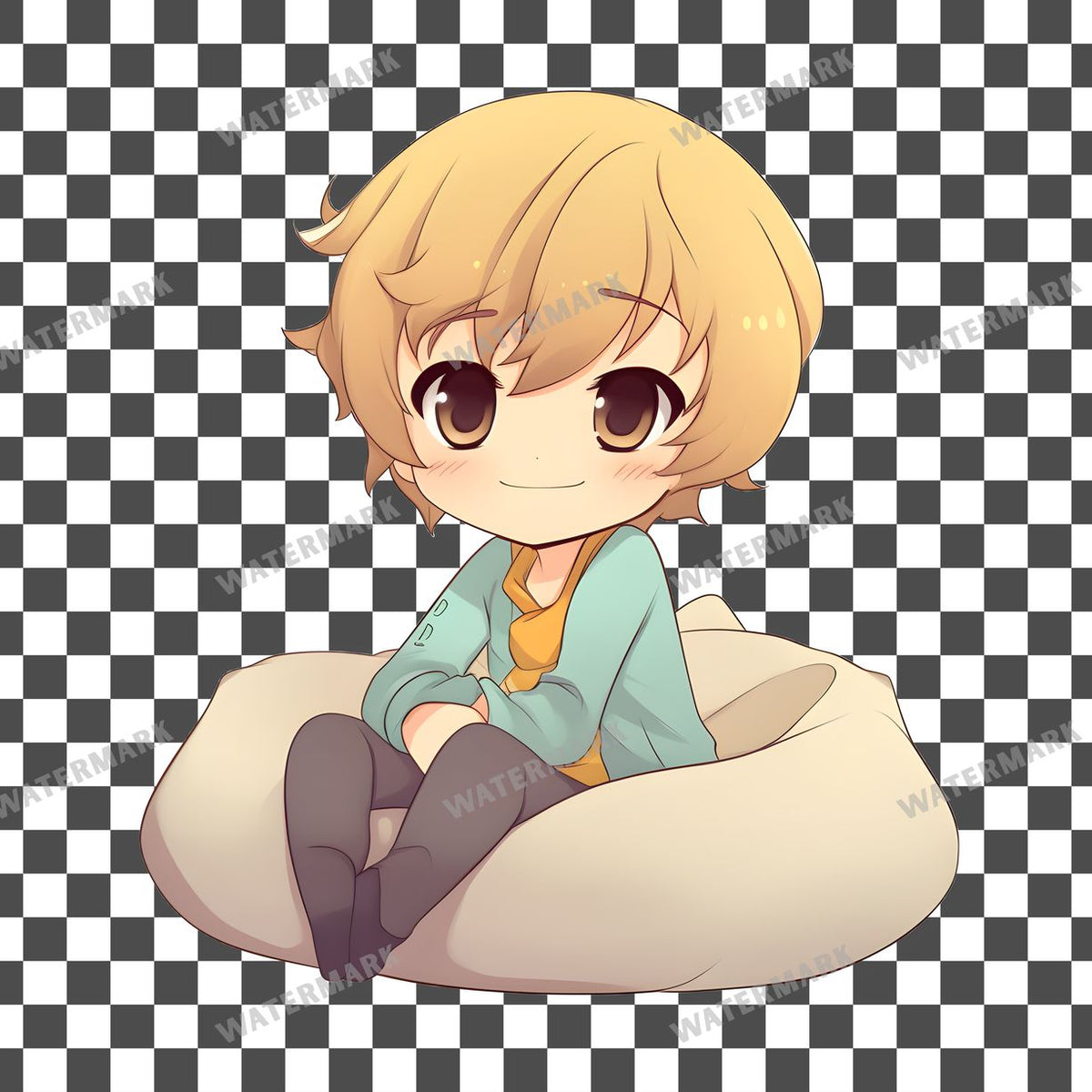 Character Sitting Onpillow Clipart Pngs