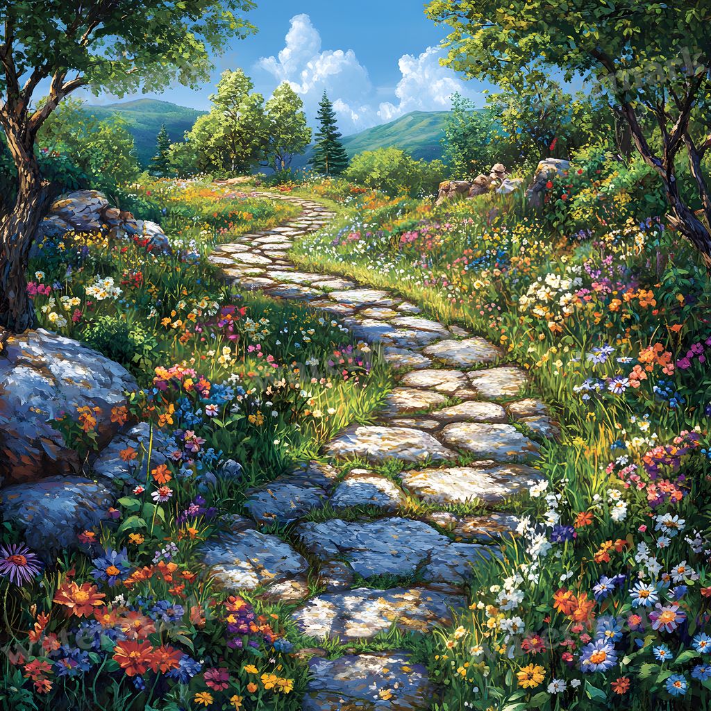 Charming Country Trail Backdrop Images