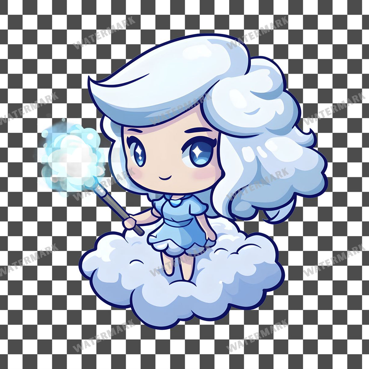 Chibi Cloud Clipart Pngs