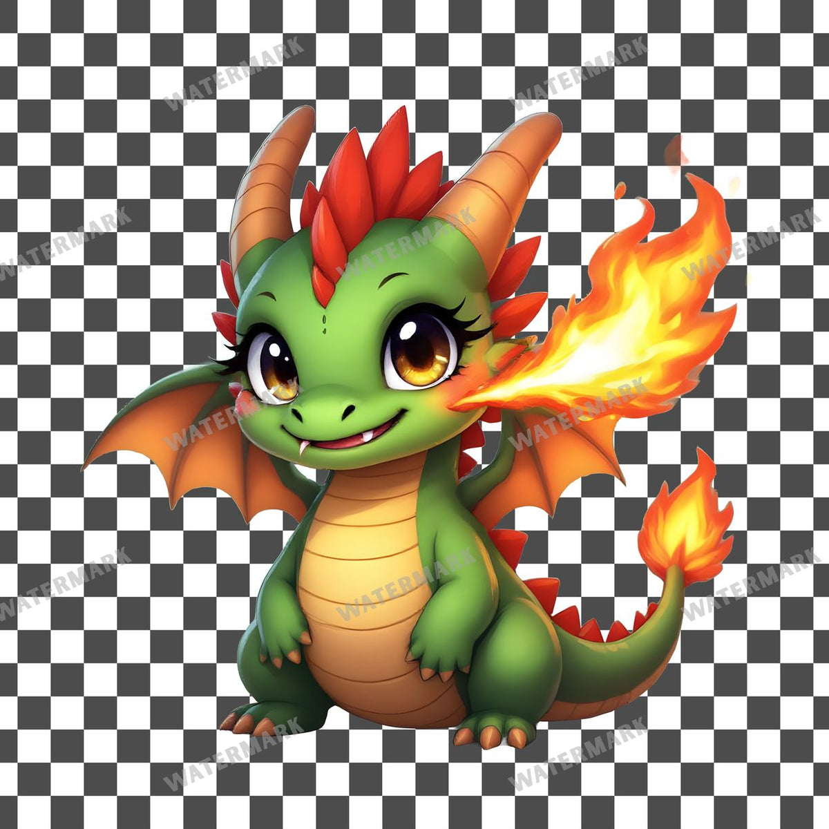 Chibi Dragontiny Clipart Pngs