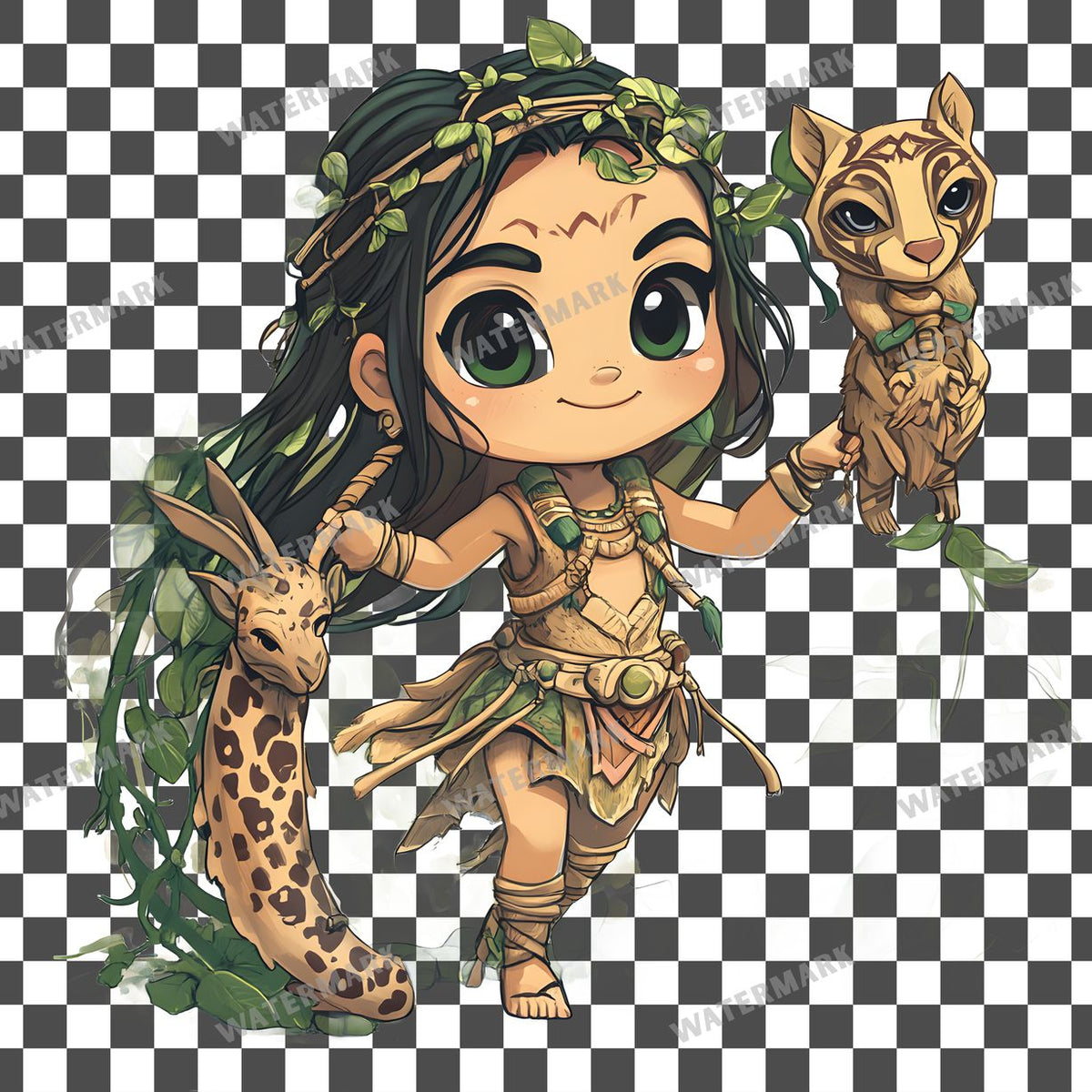 Chibi Jungle Clipart Pngs